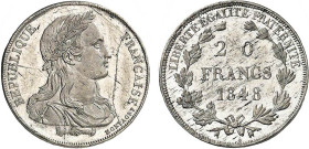 20 FRANCS OR
20 FRANCS or, concours de Montagny, var. (ESSAI)
1848 - SPL 62 (SUP++)
Etain - Rare !, léger paillage


G 1054a, KM# Pn82
 - ÉTAIN...