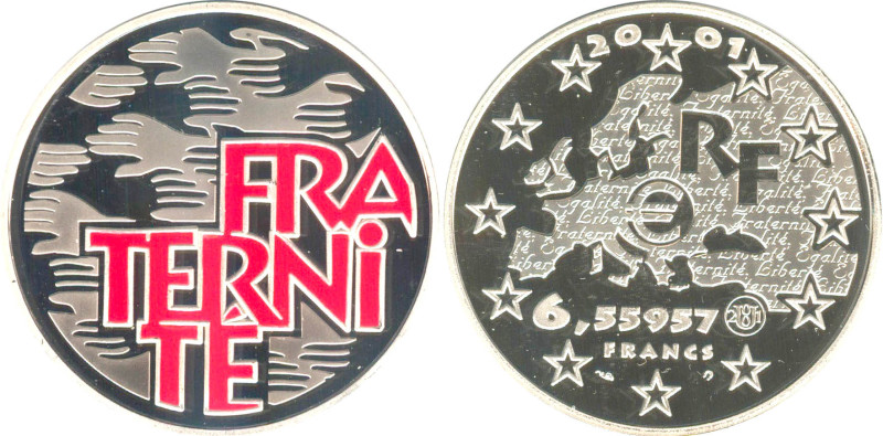 SÉRIE DEVISE RÉPUBLICAINE
6,55957 FRANCS Fraternité (rouge)
2001 - FDC 66 (FDC...
