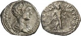Iulia Domna (+ 217 n.Chr.): Lot 3 Münzen: Julia Domna 193-217: Denar, Drapierte Büste mit Frisur nach rechts / Hilaritas nach links stehend, Palme und...