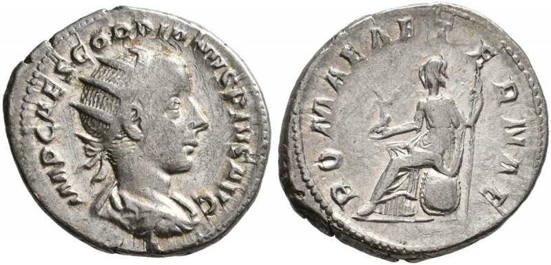 Gordianus III. (238 - 244): Lot 4 Münzen: 4 verschiedene Antonianen des Gorianus...