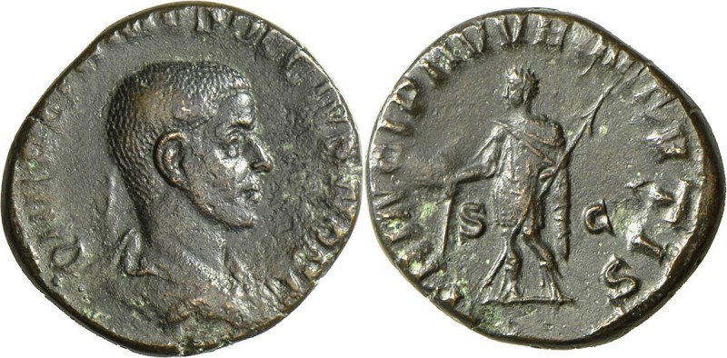 Herennius Etruscus (250 - 251): Herennius Etruscus 250-251: Sesterz Rom, 14,13 g...