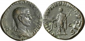 Herennius Etruscus (250 - 251): Herennius Etruscus 250-251: Sesterz Rom, 14,13 g, RIC 171(a), dunkle Patina, sehr schön.
 [taxed under margin system]...