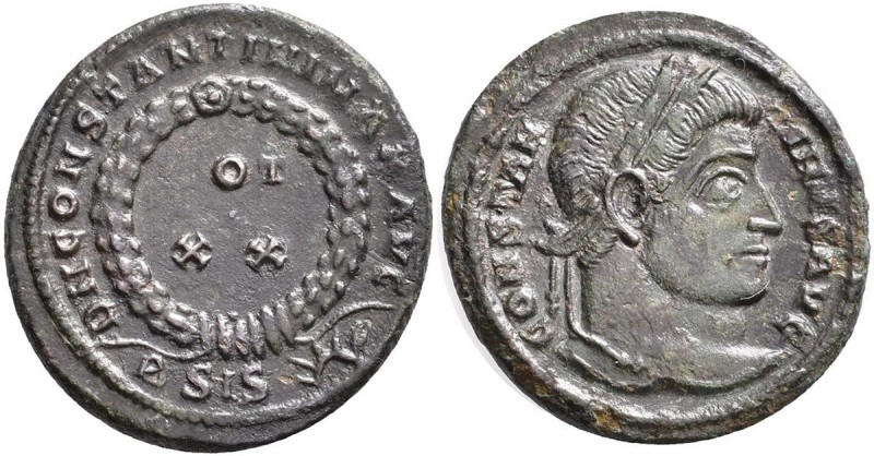 Constantin I. (306 - 307 - 337): Bronze Follis, Münzstätte Siscia. Umschrift: DN...