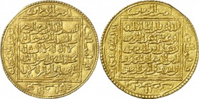 Almohaden: Abu-Abd-allah Muhammed AH 595-610 / AD 1199-1213: Golddinar (Dobla) o. J. , 4,65 g, prägefrisches Prachtexemplar, sehr selten !
 [taxed un...