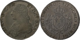 Frankreich: Louis XVI. 1774-1792: 1 Ecu 1790 I (Limoges) , Gadoury 356, im Holder von PCGS, Justiert, Grading Genuine cleaning - UNC Details.
 [taxed...