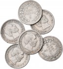 Niederlande: Wilhelm III. 1849-1890: Lot 6 x 5 Cents 1850, sehr schön-vorzüglich, vorzüglich.
 [taxed under margin system]
