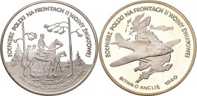 Polen: Lot 4 Münzen: 4 x 100000 Zlotych 1991 aus der Serie ”Zweiter Weltkrieg”. Es handelt sich um die Münzen: KM# Y235 (Hubal), Y236 (Narvik), Y238 (...