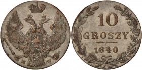 Russland: Nikolaus I. 1825-1856: geprägt für Polen, 10 Groszy 1840 + 5 Groszy 1840, vorzüglich.
 [taxed under margin system]