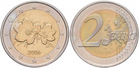 Finnland: 2 Euro 2006 Umlaufmünze ERROR COIN / Fehlprägung - Neue Europa Karte (new map). Die europäische Seite sollte im Jahr 2007 aufgrund der Erwei...