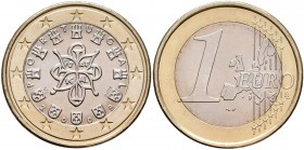 Portugal: 1 Euro 2008 Umlaufmünze ERROR COIN / Fehlprägung - Alte Europa Karte (old map). Die europäische Seite wurde 2007 nach der Erweiterung der EU...