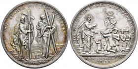 Altdeutschland und RDR bis 1800: Brandenburg-Preussen, Friedrich Wilhelm I. 1713-1740: Lot 2 Stück, Silbermedaille 1732, unsigniert, auf die Aufnahme ...