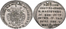 Altdeutschland und RDR bis 1800: Deutscher Orden, Ludwig Anton von Pfalz-Neuburg 1685-1694: 3 Kreuzer (Groschen) 1694, auf seinen Tod, Prokisch 218, N...
