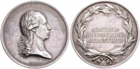 Haus Habsburg: Franz II. 1792-1806: Silbermedaille o. J. (1793) von I.N. Wirt, Verdienstmedaille der Akademie der bildenden Künste in Wien, 48,8 mm, 5...