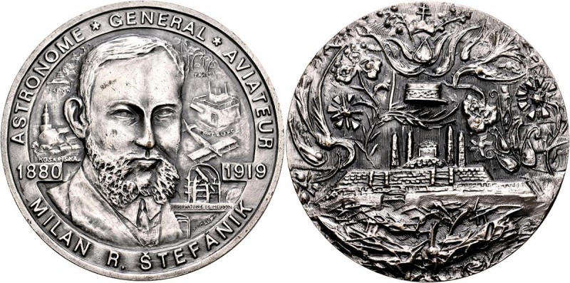 Medaillen alle Welt: Slowakei: Lot 2 Stück, Silbermedaille 1990 von Kosapiska, a...