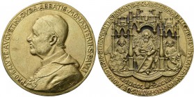 Medaillen alle Welt: Sankt Paul im Lavanttal (Kärnten): Lot 2 Stück, Bronze- und Messingmedaille 1896, von Konrad Widter, auf den 70. Geburtstag und d...