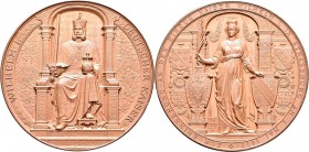 Medaillen Deutschland: Brandenburg-Preussen, Wilhelm I. 1861-1888: Bronzemedaille 1877 von Karl Schwenzer, auf den Einzug des Kaisers in Straßburg. Av...