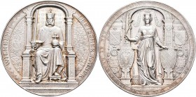Medaillen Deutschland: Brandenburg-Preussen, Wilhelm I. 1861-1888: Silbermedaille 1877 von Karl Schwenzer, auf den Einzug des Kaisers in Straßburg. Av...