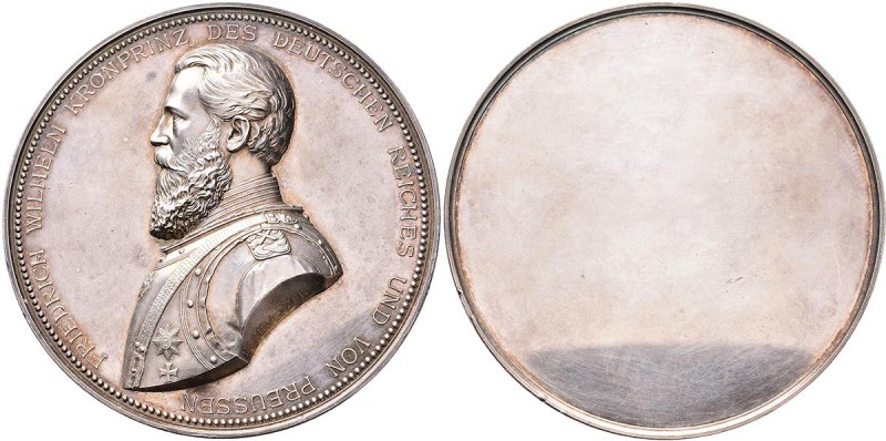 Medaillen Deutschland: Brandenburg-Preussen, Wilhelm I. 1861-1888: Einseitige Si...