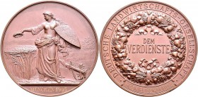 Medaillen Deutschland: München: Bronzene Prämienmedaille o.J. (Gravur 1905) von Karl Schwenzer, der Deutschen Landwirtschafts-Gesellschaft. Av: German...