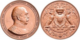 Medaillen Deutschland: Otto von Bismarck 1815-1898: Lot 7 x Bronzemedaille 1885 von Karl Schwenzer, auf seinen 70. Geburtstag und auf das 50jährige Di...