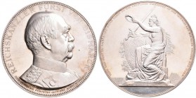 Medaillen Deutschland: Otto von Bismarck 1815-1898: Große Silbermedaille o. J. (1896/1897) von Karl Schwenzer, Av. Brustbild in Uniform nach rechts, R...