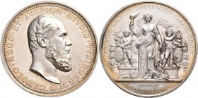 Medaillen Deutschland: Württemberg, Karl 1864-1891: Silbermedaille 1877 von Karl Schwenzer, auf die 400-Jahrfeier der Universität Tübingen. Av: Erhabe...