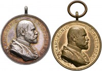 Medaillen Deutschland: Württemberg, Karl 1864-1891: Lot 3 Stück,Tragbare Medaille 1889 von Karl Schwenzer, auf das 25-jährige Regierungsjubiläum, 1 x ...