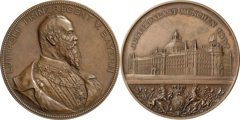 Medaillen Deutschland: Bayern, Prinzregent Luitpold 1886-1913: Bronzemedaille 18...