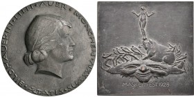 Medaillen Deutschland - Personen: Münchner Medailleure, Heinrich Moshage 1896-1968: Lot 2 Stück, Einseitiges Gußmedaillon o. J. auf die Münchener Bild...