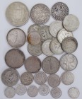 Alle Welt: 29 alte Silbermünzen als ein interessantes Lot. Dabei 1 x 6 Mariengroschen 1706 Anton Ulrich aus Braunschweig-Wolfenbüttel, 8 Silbermünzen ...