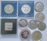 Alle Welt: kleines Lot 10 Silbermünzen. Dabei 100 ATS, 2000 PTAS, 200 SEK und weitere.
 [taxed under margin system]
