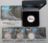 Australien: Elizabeth II. 1952-,: Lot 6 Münzen: 1 Dollar 2013 Salzwasserkrokodil Bindi, 1 OZ 999/1000 Silber. 3 x Ausführung im Blister (frosted uncir...