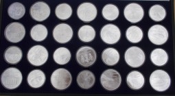 Kanada: Olympische Spiele Montreal 1976 ( XXI. Olympiade): eine komplette Kollektion der Kanadischen Olympia-Silberdollars aufbewahrt in einer Gesamtb...