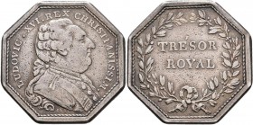 Frankreich: Lot 6 Silbermünzen, dabei 1 Ecu 1733 K, 1/2 Ecu 1729 B, Ludwig XVI. oktonale Silbermedaille o. J., TRÉSOR ROYAL, schön-sehr schön, sehr sc...
