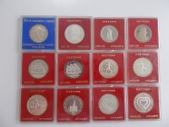 Polen: Lot 12 Pattern Coins / PROBA: 1 x 50 Zlotych, 1 x 100 Zlotych, 2 x 200 Zlotych, 2 x 500 Zlotych und 6 x 1.000 Zlotych.
 [taxed under margin sy...