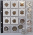 Russland: Lot 18 Münzen, 3 Rubel 1993, 1994, 1995, 1996, 1997, 2000, (alle Silber, Polierte Platte) // 3 Rubel 1993 (2x), 1994, 1995 (Cu-Ni) // 10 Rub...