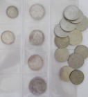 Deutsches Kaiserreich: Ein Lot mit 6 Münzen aus dem Kaiserreich/3. Reich sowie 10 Münzen aus der DDR und 3 Russische Münzen. Dabei auch 3 Mark 1911 Sc...