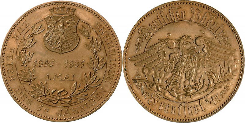 Medaillen Deutschland - Geographisch: Frankfurt, Stadt: Bronzemedaille 1895, von...