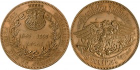 Medaillen Deutschland - Geographisch: Frankfurt, Stadt: Bronzemedaille 1895, von Lauer. Auf das 50jährige Bestehen der Versicherungsgesellschaft 'Deut...