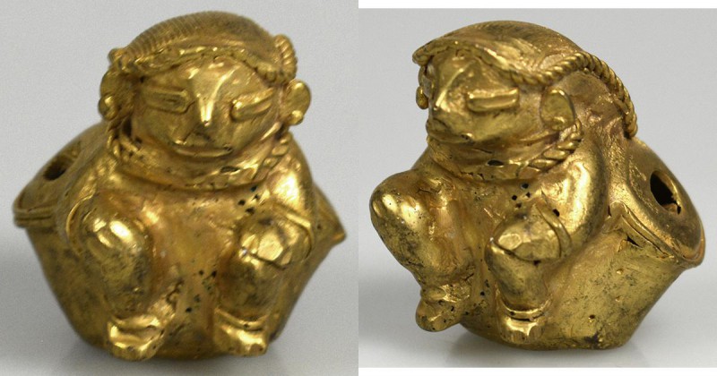 Varia, Sonstiges: Präkolumbianische Goldfigur (Gold/Silber/Kupfer-Legierung), 50...