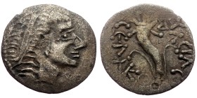 Cappadocia, Galatians imitation of Demetrios I Soter AR Hemirachm (Silver, 17mm, 0.97g) ca 162-150 BC
Obv: Diademed head of Demetrios to right.
Rev:...