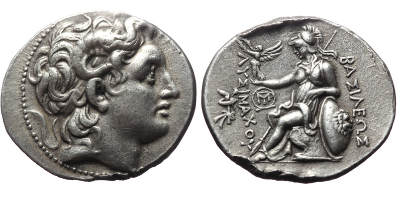 Kings of Thrace (Macedonian). Lysimachos, AR Tetradrachm,(Silver, 16.77 g 31mm),...
