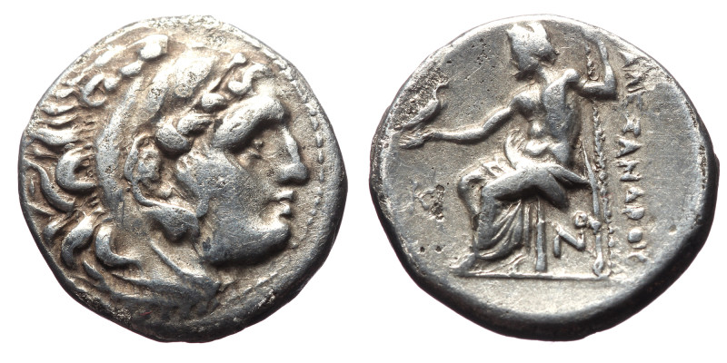 Kingdom of Macedon, Alexander III 'the Great' AR Drachm,(Silver, 4.15 g 17mm), 3...