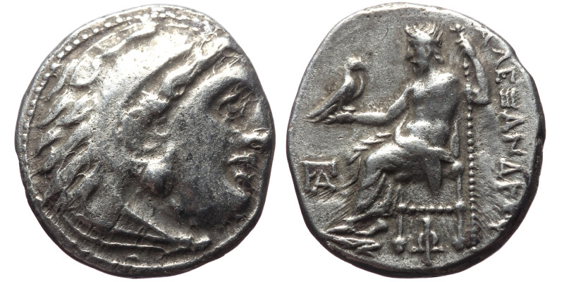 Kingdom of Macedon, Antigonos I Monophthalmos, AR Drachm (Silver,4.06 g 17mm). A...