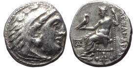Kingdom of Macedon, Antigonos I Monophthalmos, AR Drachm (Silver,4.06 g 17mm). As Strategos of Asia, 320-306/5 BC. In the name and types of Alexander ...
