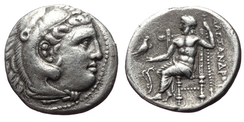 Kingdom of Macedon, Alexander III 'the Great', AR Drachm,(Silver, 3.89 g 18mm), ...