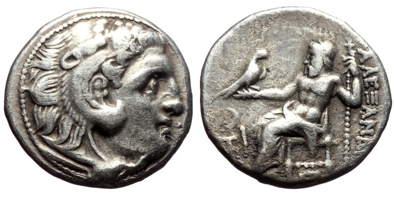 Kingdom of Macedon, Alexander III 'the Great', AR Drachm,(Silver, 4.19 g 16mm), ...