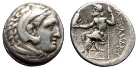 Kingdom of Macedon, Antigonos I Monophthalmos AR Drachm (Silver, 3.90, 19mm) Struck as Strategos or king of Asia, in the name and types of Alexander I...