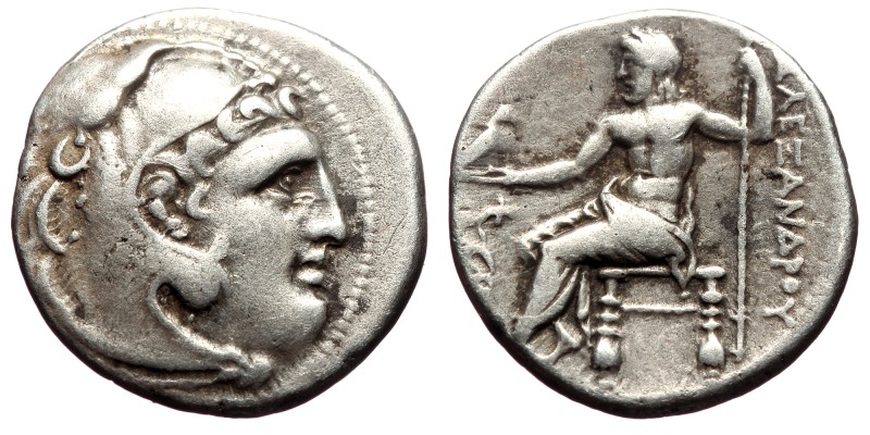 Kingdom of Macedon, Teos, Alexander III "the Great" 336-323 BC. AR Drachm Silver...