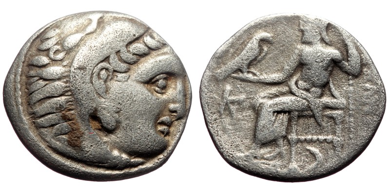 Kingdom of Macedon, Antigonos I Monophthalmos AR Drachm (Silver, 3.97g, 19mm) St...